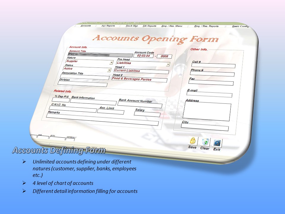 Accounts Defining